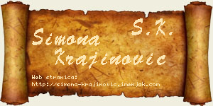 Simona Krajinović vizit kartica